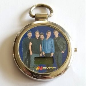 Vintage NSYNC pocket watch quartz silver tone pocketwatch Y2K boy band